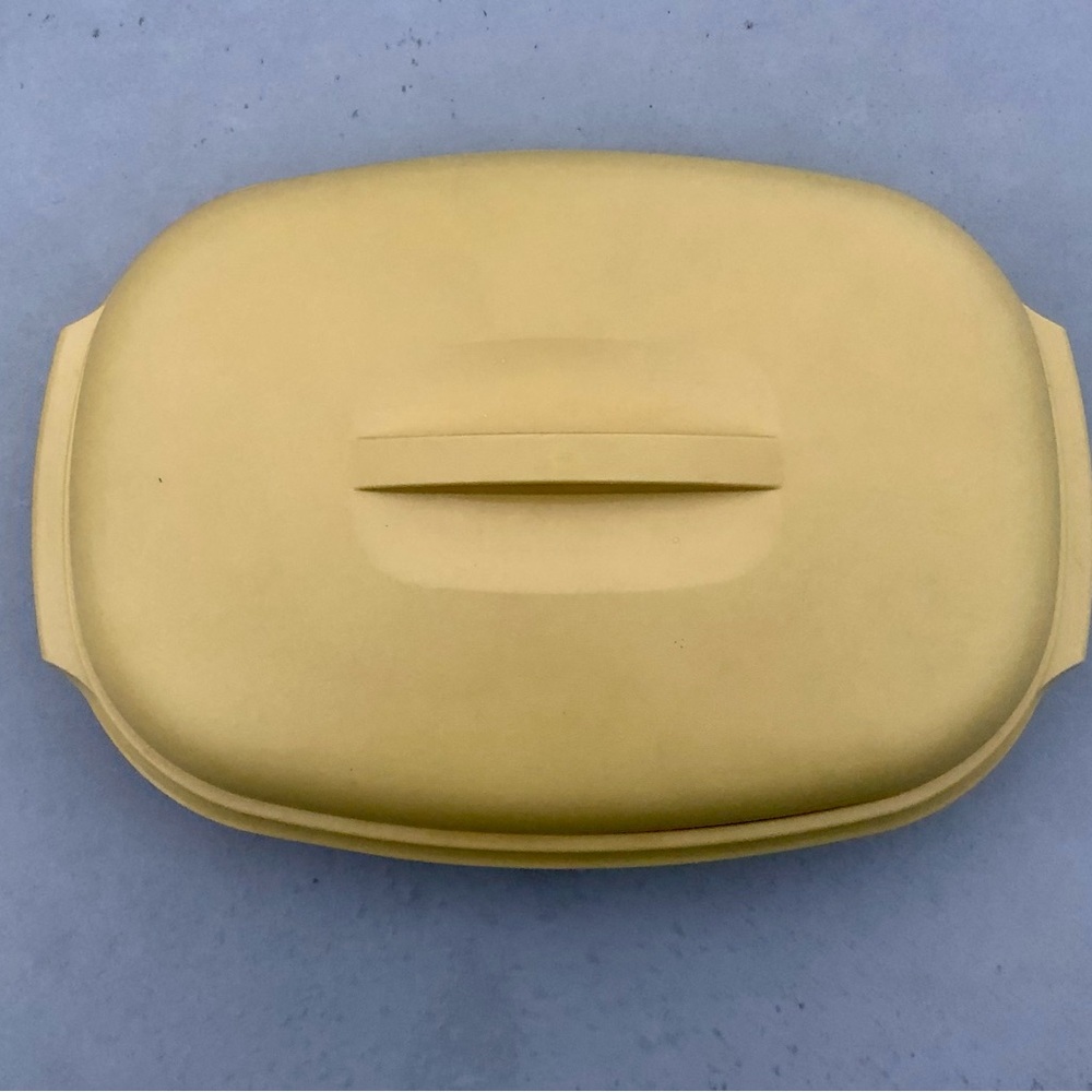 Vintage Tupperware Microwave Steamer Set 3 Piece Harvest Gold Yellow